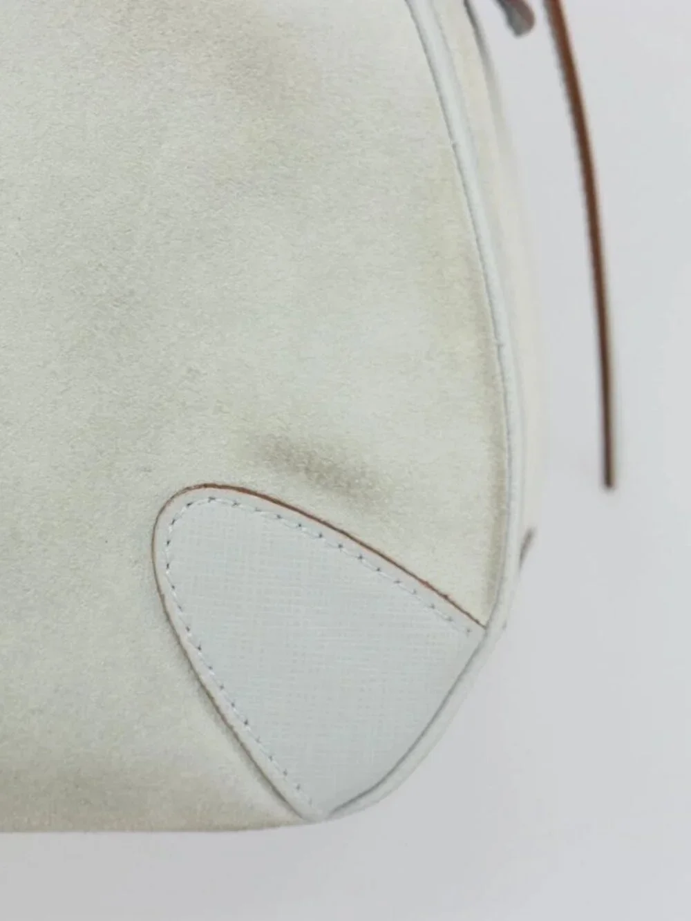 Salvatore Ferragamo Hand Bag Suede Leather Light Blue Silver Auth ka4819A